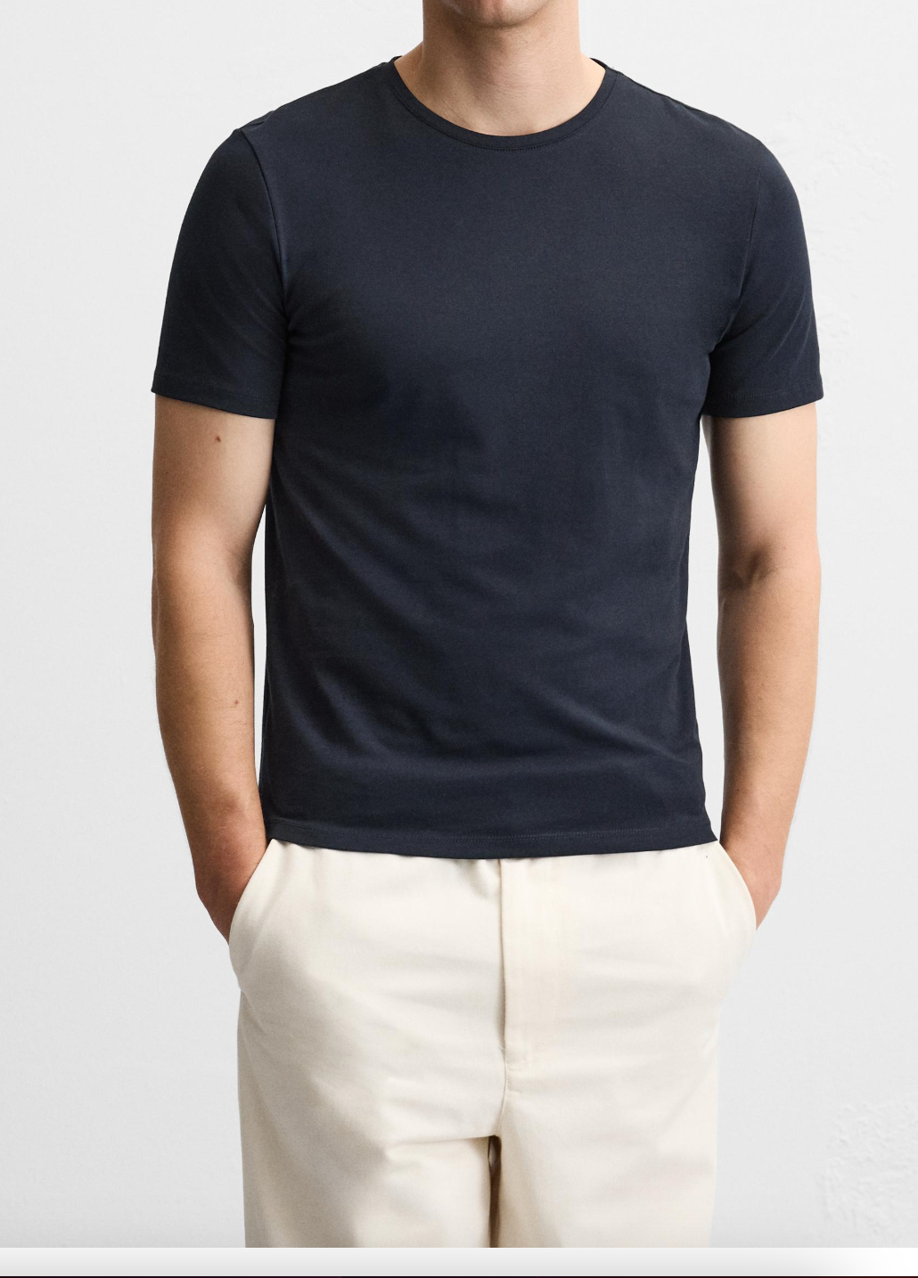 T-SHIRT BASIQUE SLIM FIT BLEU MARINE